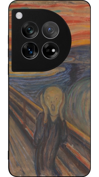 OnePlus 12 Case Hülle - Silikon schwarz Kunstbild - Der Schrei - Edvard Munch