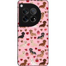 OnePlus 12 Case Hülle - Silikon schwarz Valentine 2024 puppy love