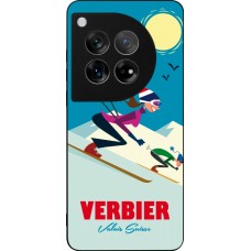 OnePlus 12 Case Hülle - Silikon schwarz Verbier Ski Downhill