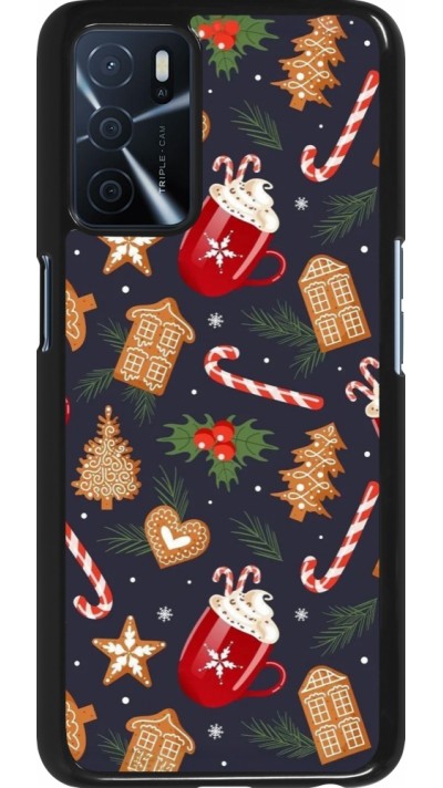 OPPO A16s Case Hülle - Christmas 25 Pattern Gingerbread House