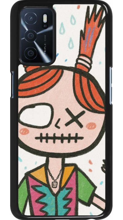 OPPO A16s Case Hülle - Little Girl Sketch