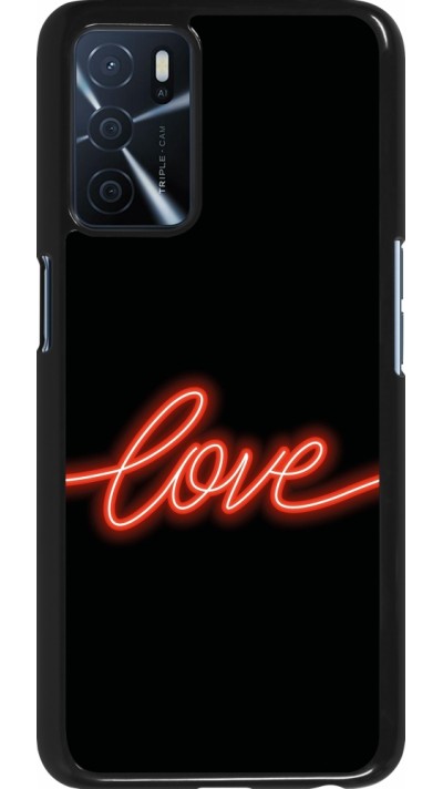 Oppo A16s Case Hülle - Valentine 2023 neon love