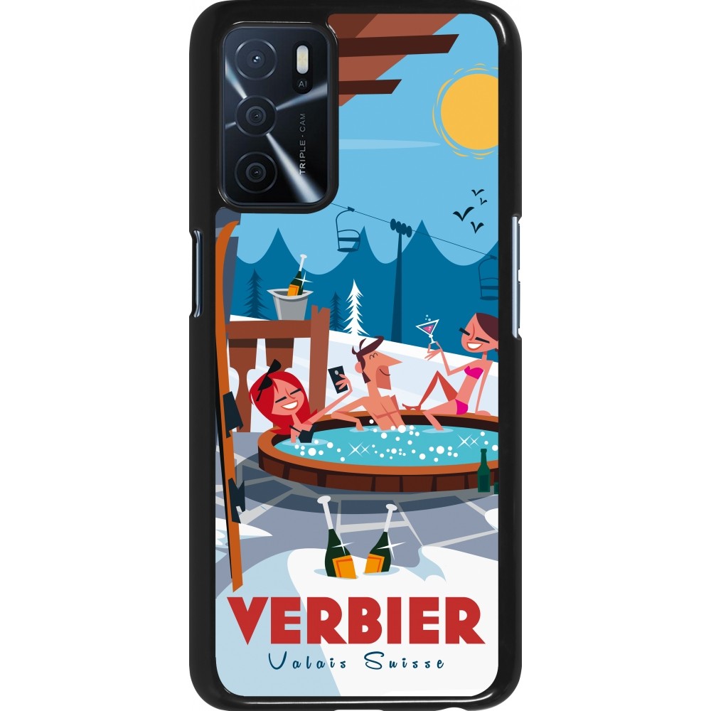 Oppo A16s Case Hülle - Verbier Mountain Jacuzzi