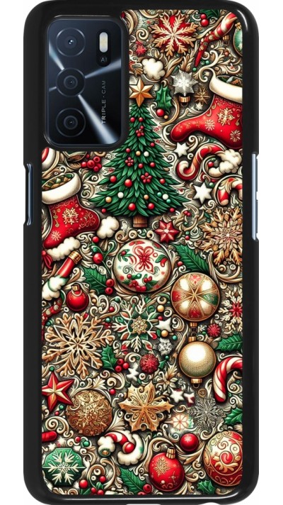 OPPO A16s Case Hülle - Weihnachten 2023 Mikromuster