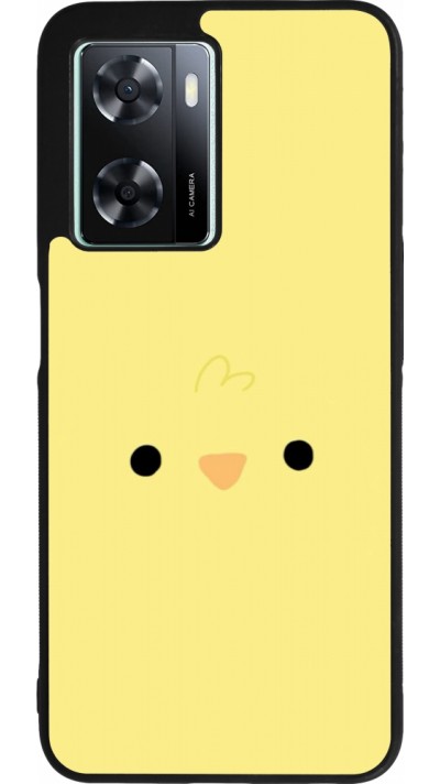 OPPO A57 5G Case Hülle - Silikon schwarz Easter 2026 Little chicken