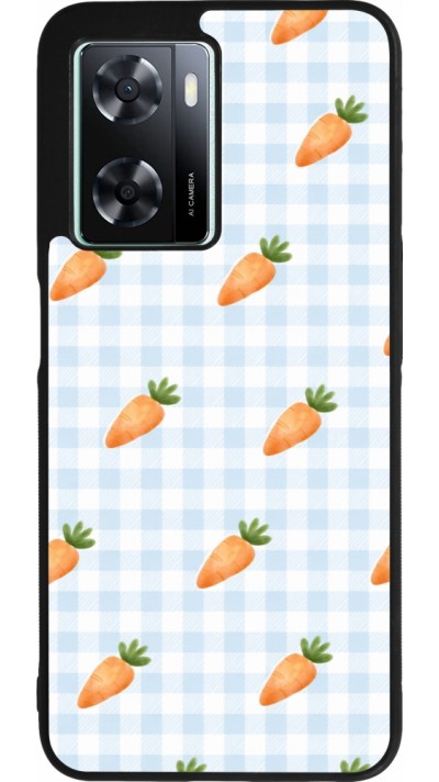 OPPO A57 5G Case Hülle - Silikon schwarz Easter 2026 Pattern carrots