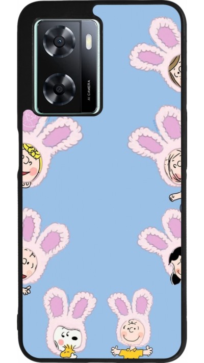 OPPO A57 5G Case Hülle - Silikon schwarz Easter 2026 Snoopy