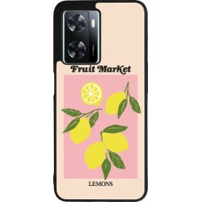 OPPO A57 5G Case Hülle - Silikon schwarz Fruit market lemons 2026