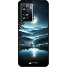 OPPO A57 5G Case Hülle - Silikon schwarz Ansicht des Nachthimmels