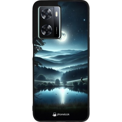 OPPO A57 5G Case Hülle - Silikon schwarz Ansicht des Nachthimmels