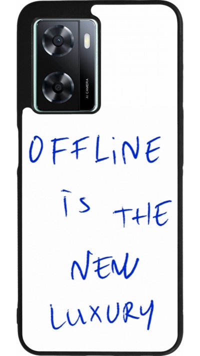 Coque OPPO A57 5G - Silicone rigide noir Offline is the new luxury