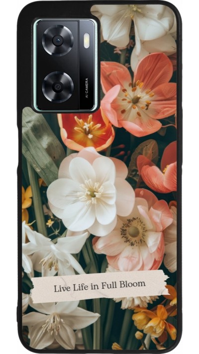Coque OPPO A57 5G - Silicone rigide noir Full Bloom Spring 2026