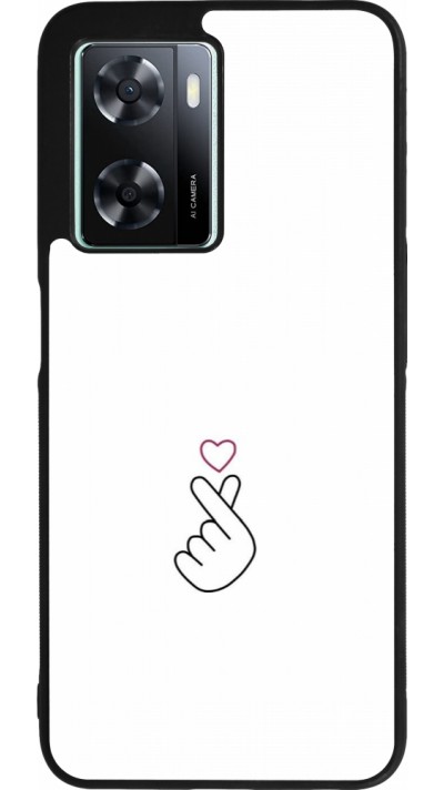OPPO A57 5G Case Hülle - Silikon schwarz Valentine 2024 heat by Millennials