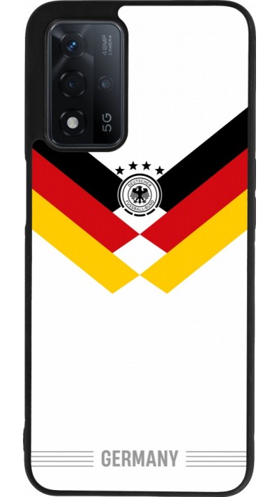 Coque OPPO A93s 5G - Silicone rigide noir Maillot de football Allemagne 2026 personnalisable