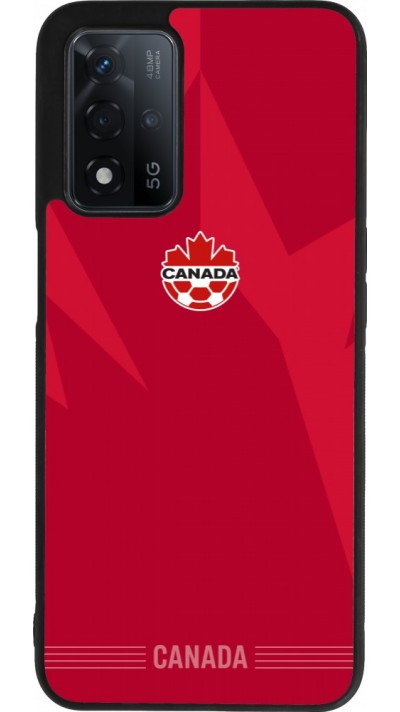 Coque OPPO A93s 5G - Silicone rigide noir Maillot de football Canada 2026 personnalisable