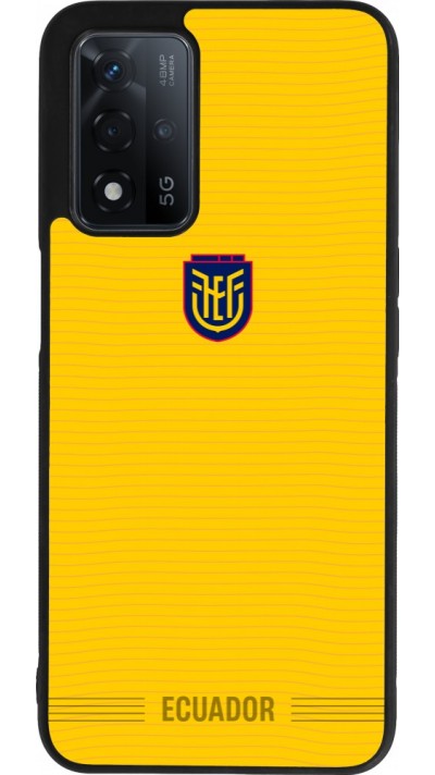 Coque OPPO A93s 5G - Silicone rigide noir Maillot de football E?quateur 2026 personnalisable