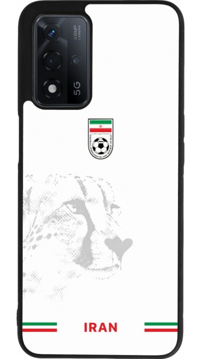 Coque OPPO A93s 5G - Silicone rigide noir Maillot de football Iran 2026 personnalisable