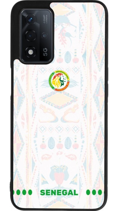 Coque OPPO A93s 5G - Silicone rigide noir Maillot de football Sénégal 2026 personnalisable