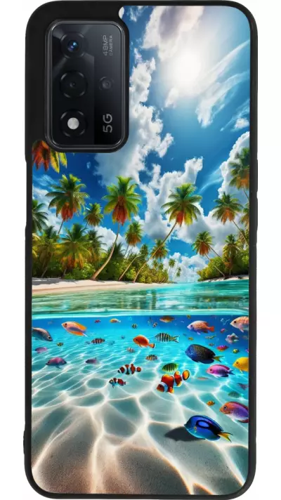 Coque OPPO A93s 5G - Silicone rigide noir Plage Paradis