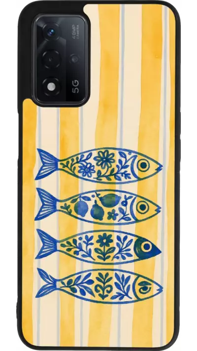 Coque OPPO A93s 5G - Silicone rigide noir Portuguese fish 2026