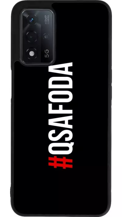 Coque OPPO A93s 5G - Silicone rigide noir Qsafoda 1