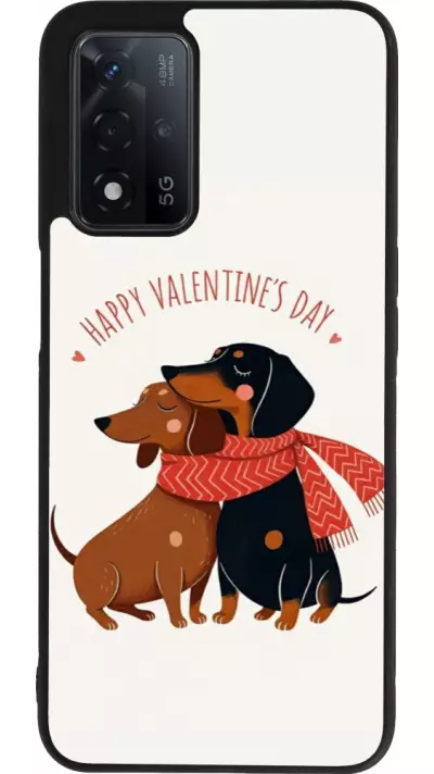 Coque OPPO A93s 5G - Silicone rigide noir Saint Valentines Day 26 Happy Valentine