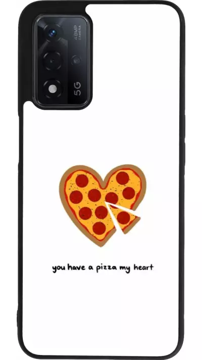 Coque OPPO A93s 5G - Silicone rigide noir Saint Valentines Day 26 You have my pizza heart