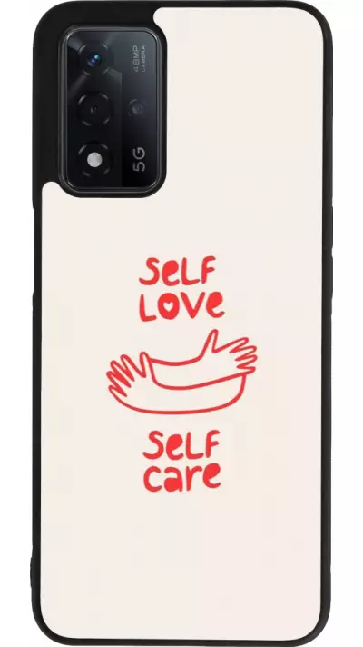 Coque OPPO A93s 5G - Silicone rigide noir Saint Valentines Day 26 Self love self care
