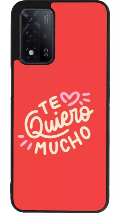 Coque OPPO A93s 5G - Silicone rigide noir Saint Valentines Day 26 Te quiero mucho