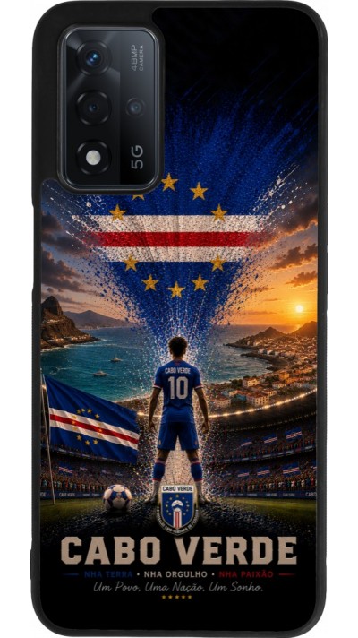 Coque OPPO A93s 5G - Silicone rigide noir Football Cap-Vert splash 2026