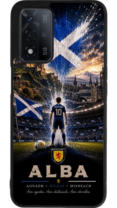 Coque OPPO A93s 5G - Silicone rigide noir Football Écosse splash 2026