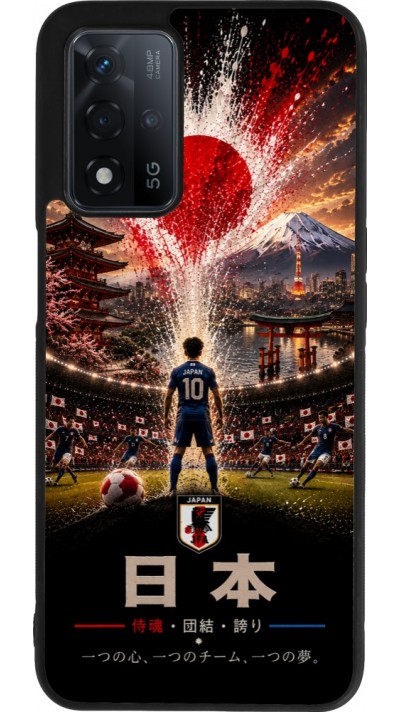 Coque OPPO A93s 5G - Silicone rigide noir Football Japon splash 2026