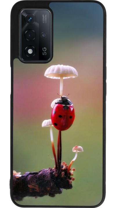 OPPO A93s 5G Case Hülle - Silikon schwarz Ladybird on a mushroom Spring 2026