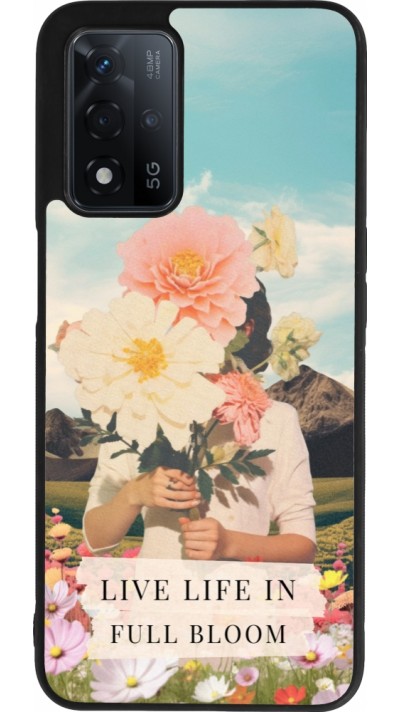 OPPO A93s 5G Case Hülle - Silikon schwarz Live life in full moon Spring 2026
