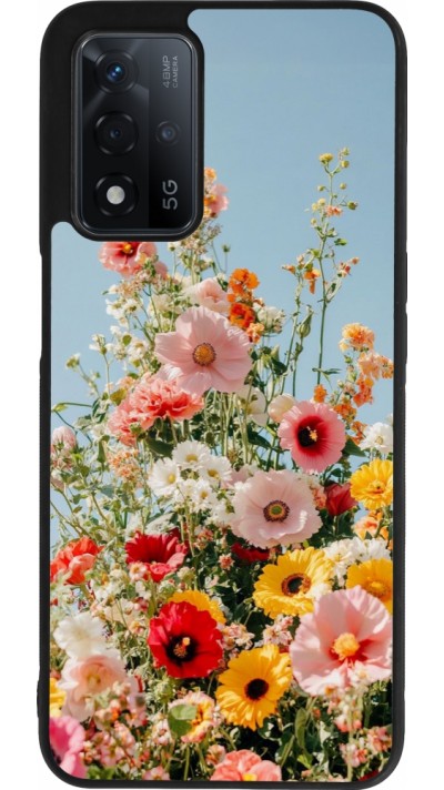 OPPO A93s 5G Case Hülle - Silikon schwarz Spring flowers Spring 2026