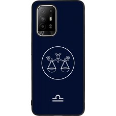 OPPO F19 Pro+ Case Hülle - Silikon schwarz Astrologie Waage