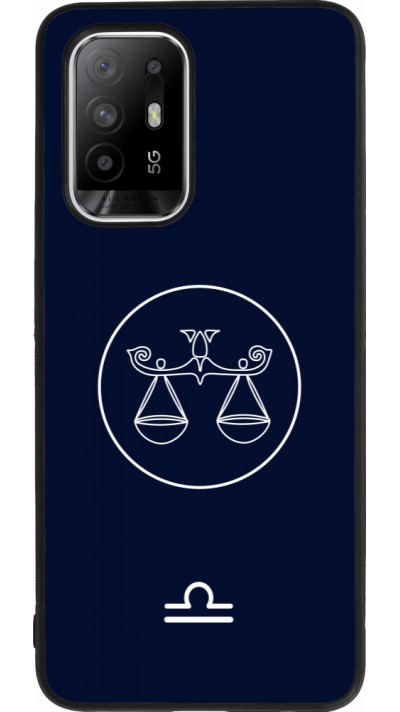 OPPO F19 Pro+ Case Hülle - Silikon schwarz Astrologie Waage