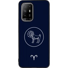 OPPO F19 Pro+ Case Hülle - Silikon schwarz Astrologie Widder