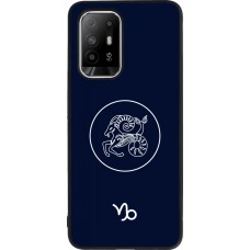 OPPO F19 Pro+ Case Hülle - Silikon schwarz Astrologie Steinbock
