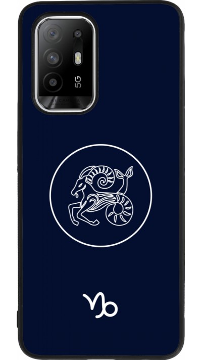 OPPO F19 Pro+ Case Hülle - Silikon schwarz Astrologie Steinbock