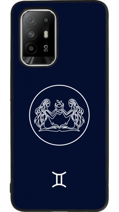 OPPO F19 Pro+ Case Hülle - Silikon schwarz Astrologie Zwillinge