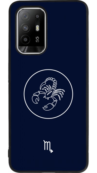 OPPO F19 Pro+ Case Hülle - Silikon schwarz Astrologie Skorpion