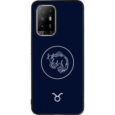 OPPO F19 Pro+ Case Hülle - Silikon schwarz Astrologie Stier
