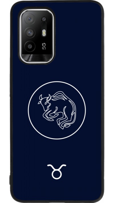 OPPO F19 Pro+ Case Hülle - Silikon schwarz Astrologie Stier
