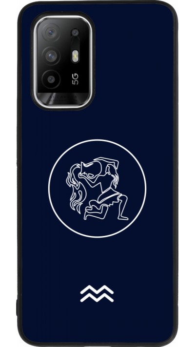 OPPO F19 Pro+ Case Hülle - Silikon schwarz Astrologie Wassermann