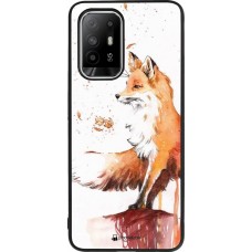 OPPO F19 Pro+ Case Hülle - Silikon schwarz Autumn 21 Fox