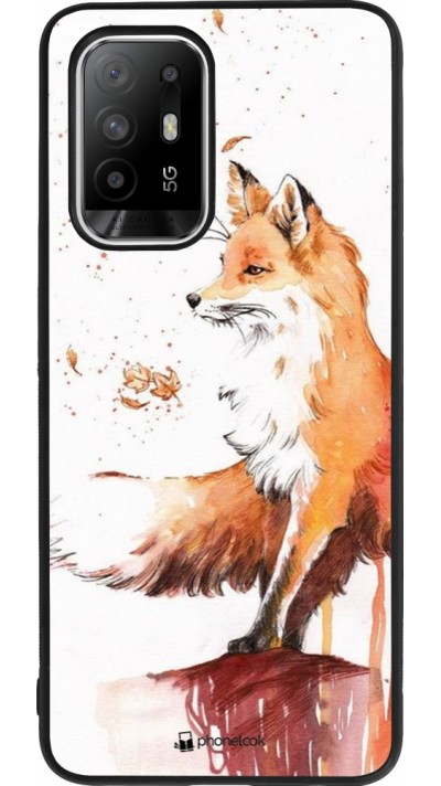OPPO F19 Pro+ Case Hülle - Silikon schwarz Autumn 21 Fox