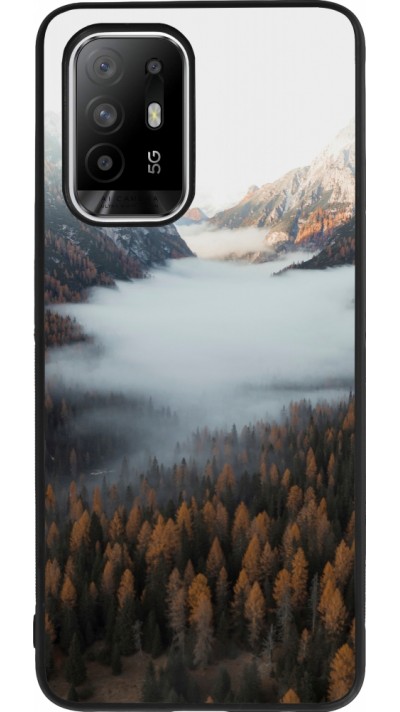 OPPO F19 Pro+ Case Hülle - Silikon schwarz Autumn 22 forest lanscape
