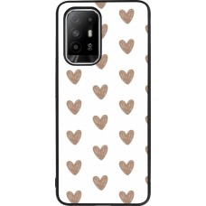 OPPO F19 Pro+ Case Hülle - Silikon schwarz Autumn 2024 brown hearts