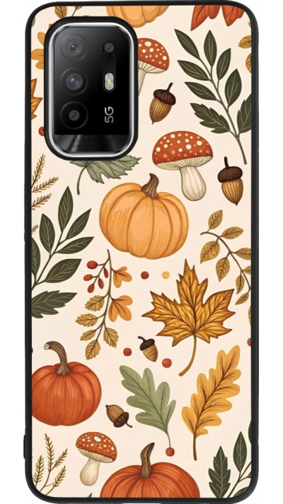 OPPO F19 Pro+ Case Hülle - Silikon schwarz Autumn 25 Autumn pattern